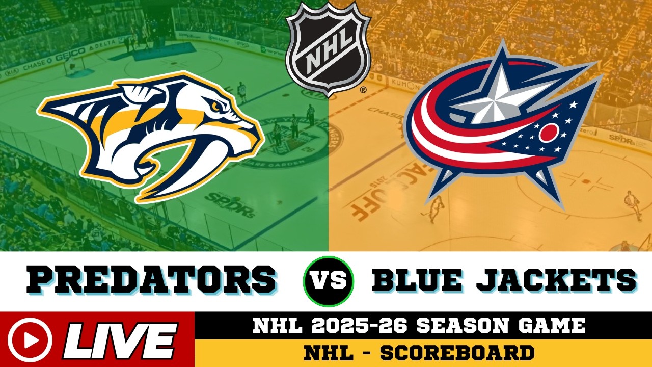 🔴LIVE : Nashville Predators Vs Columbus Blue Jackets | NHL 2026 | NHL Live SCOREBOARD