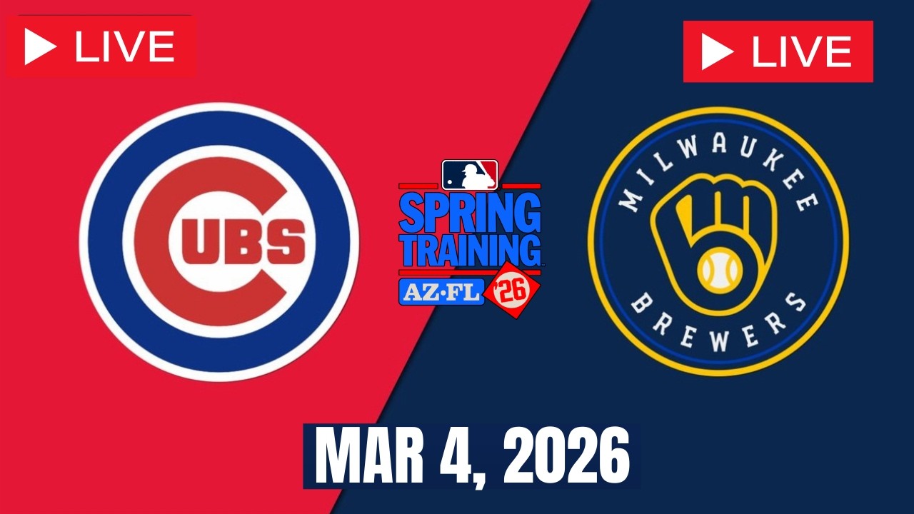 MLB LIVE! Chicago Cubs vs Milwaukee Brewers | Spring Training 2026 | Full Game 3/4/26