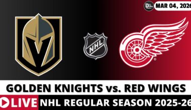 VEGAS GOLDEN KNIGHTS VS DETROIT RED WINGS LIVE 🏒 NHL Game Score Radio Play-by-Play - MAR 04, 2026
