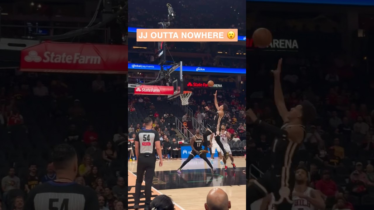 He FLEW in #jalenjohnson #hawks #nba #dunk