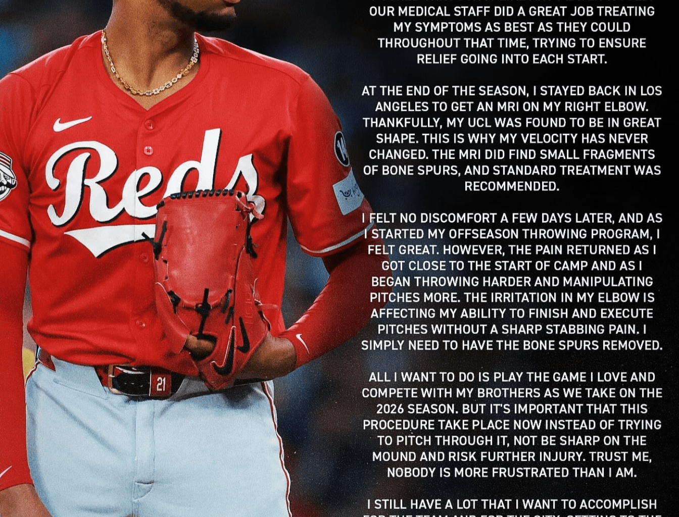 Hunter Greene post on Instagram