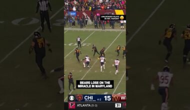 UNLUCKIEST PLAYS in NFL History: Bears Lose on Miracle in Maryland