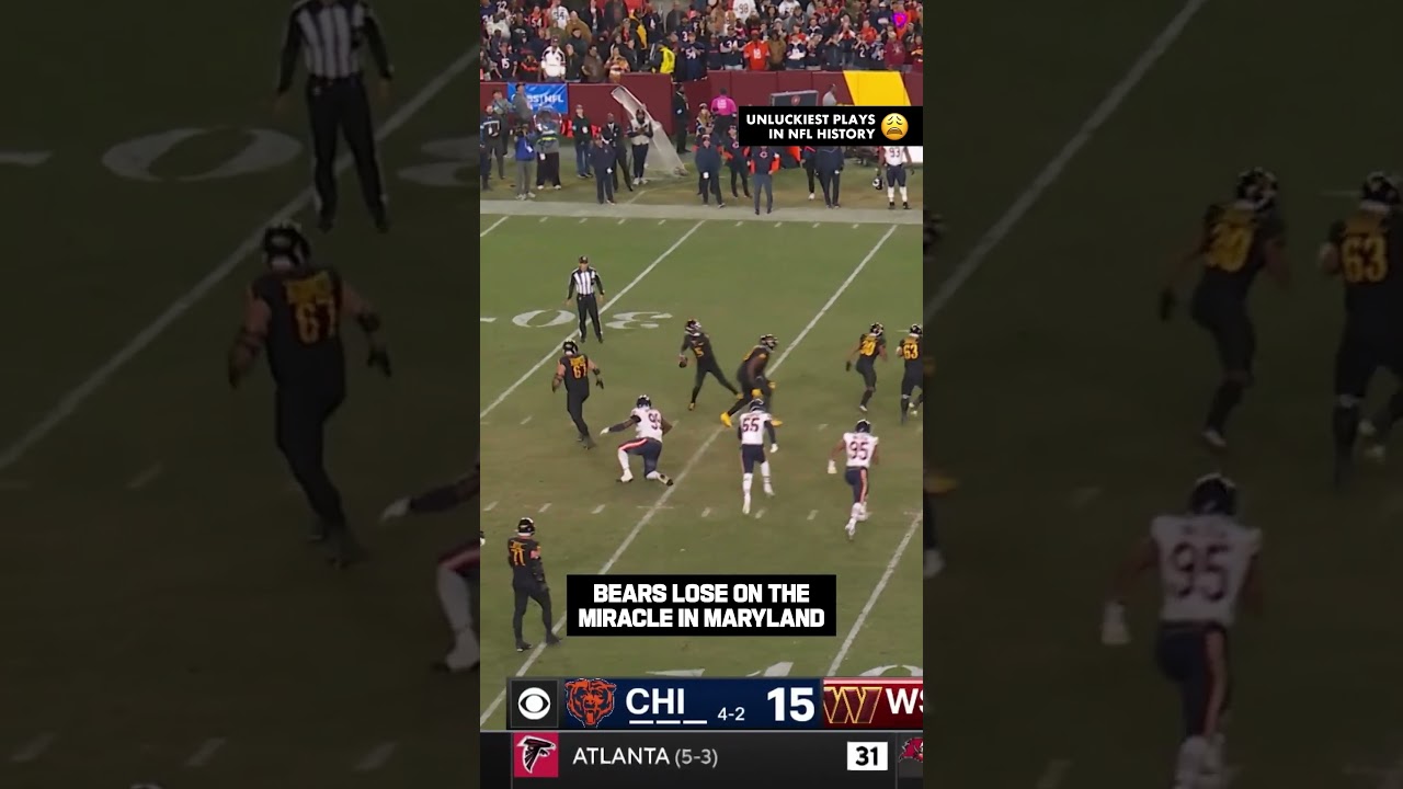 UNLUCKIEST PLAYS in NFL History: Bears Lose on Miracle in Maryland