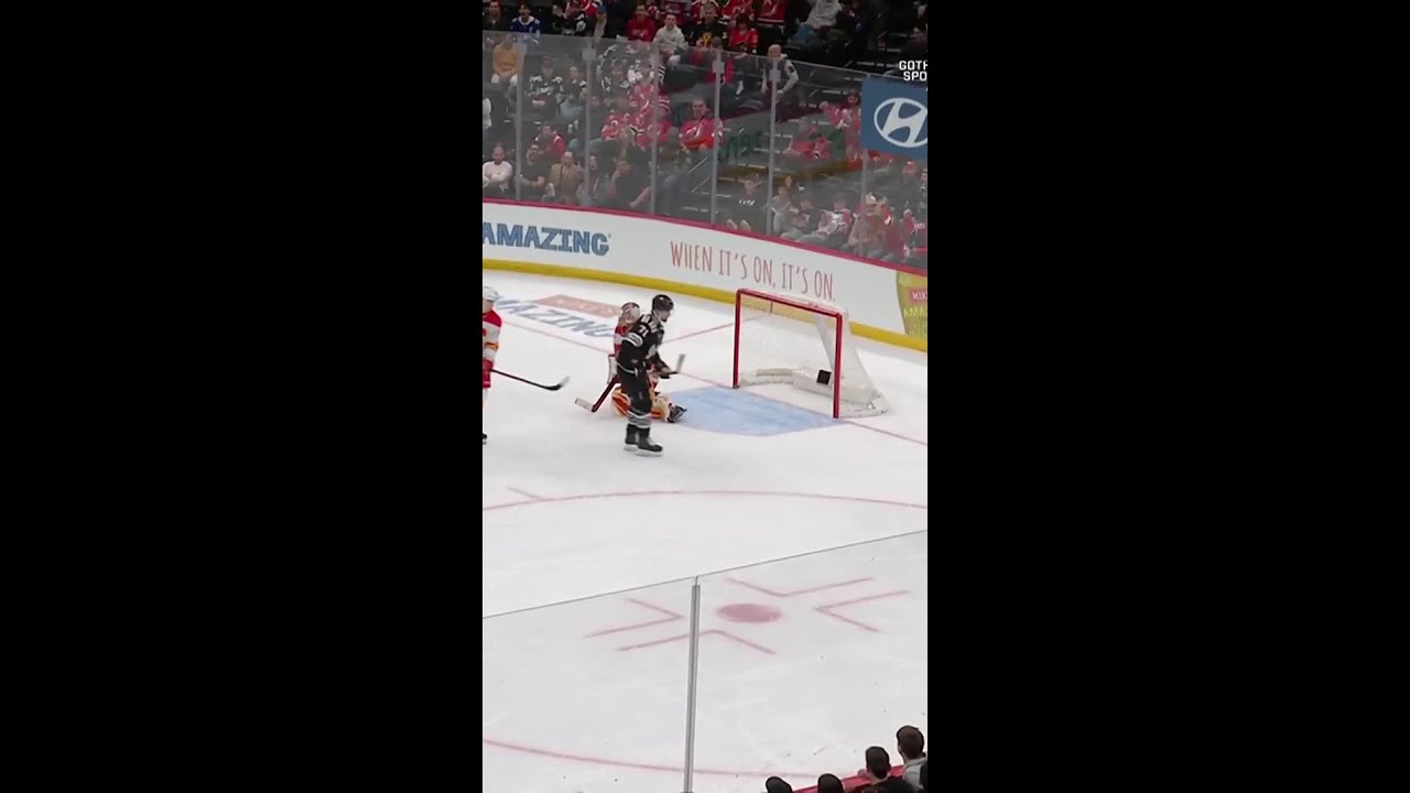 Jack Hughes with a Short Goal vs. Calgary Flames