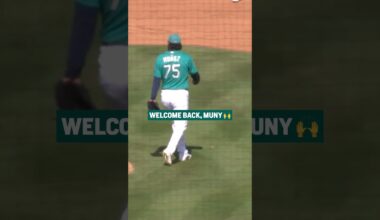 Andrés Muñoz strikes out the side in his return from the WBC! #mlb #baseball #mariners