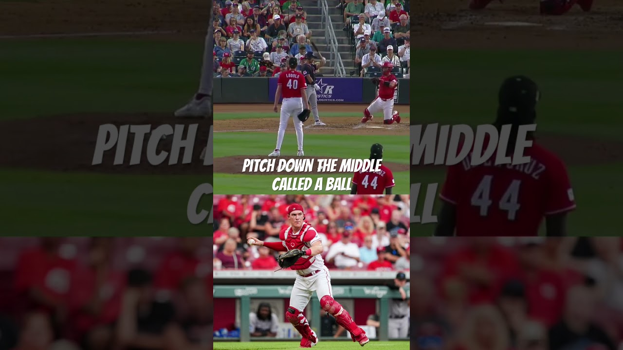 Ball?!?! Thank goodness for ABS! Tyler Stephenson obviously won this challenge. #cincinnatireds