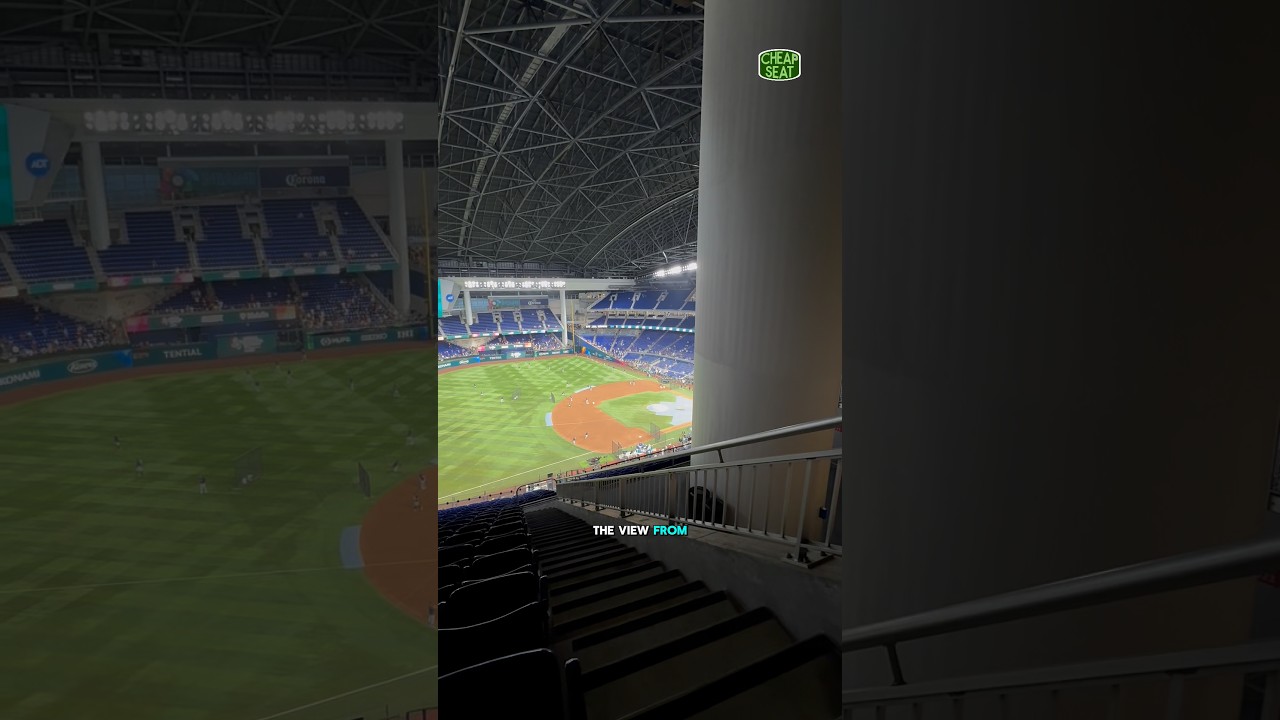 Finding the single WORST seat at loanDepot Park, home of the Miami Marlins and the WBC ⚾️🐟