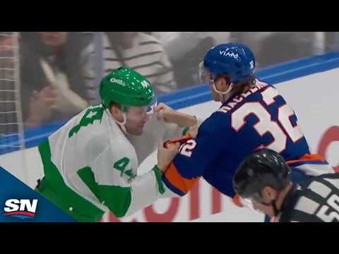 Maple Leafs' Rielly Drops The Mitts With Islanders' MacLean