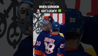 PUCK LUCK: Sorokin's lucky day! 🚨