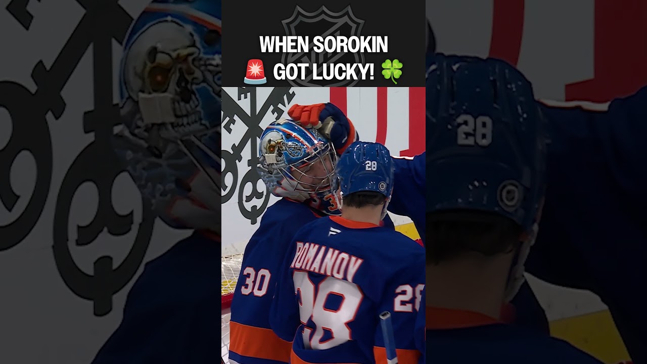 PUCK LUCK: Sorokin's lucky day! 🚨