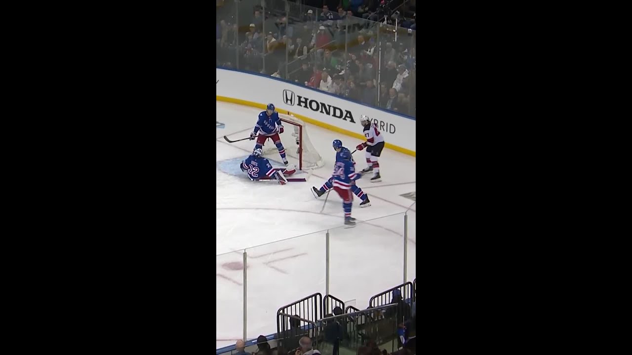 Timo Meier with a Short Goal vs. New York Rangers