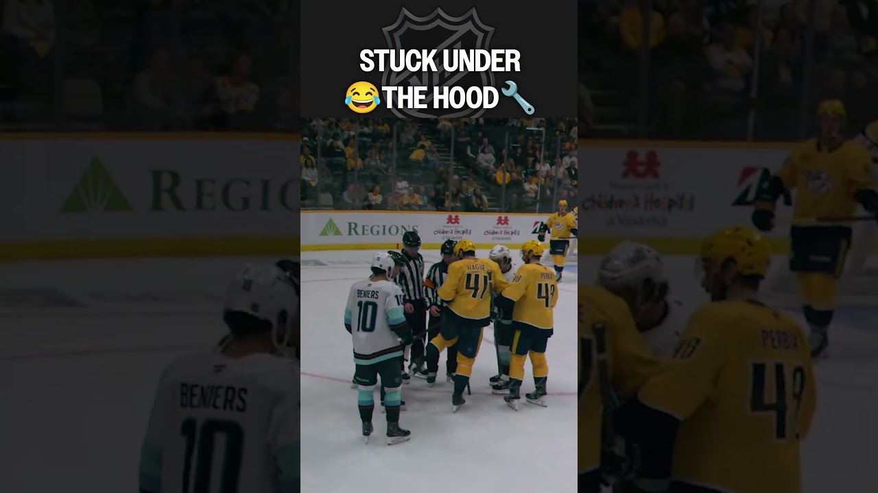 That puck was STUCK 😂👀