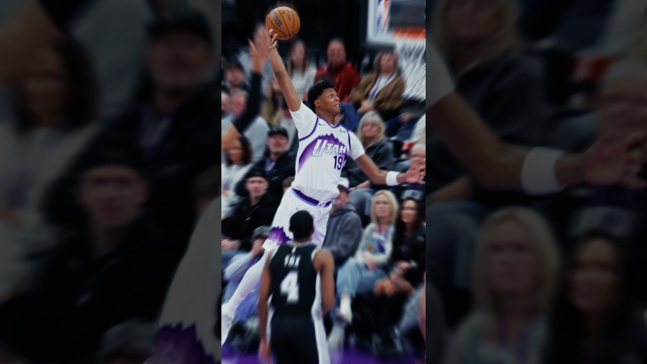 Ace continues to rise and together, we continue to climb 🏔️💜 #utahjazz #acebailey #dunk #nba
