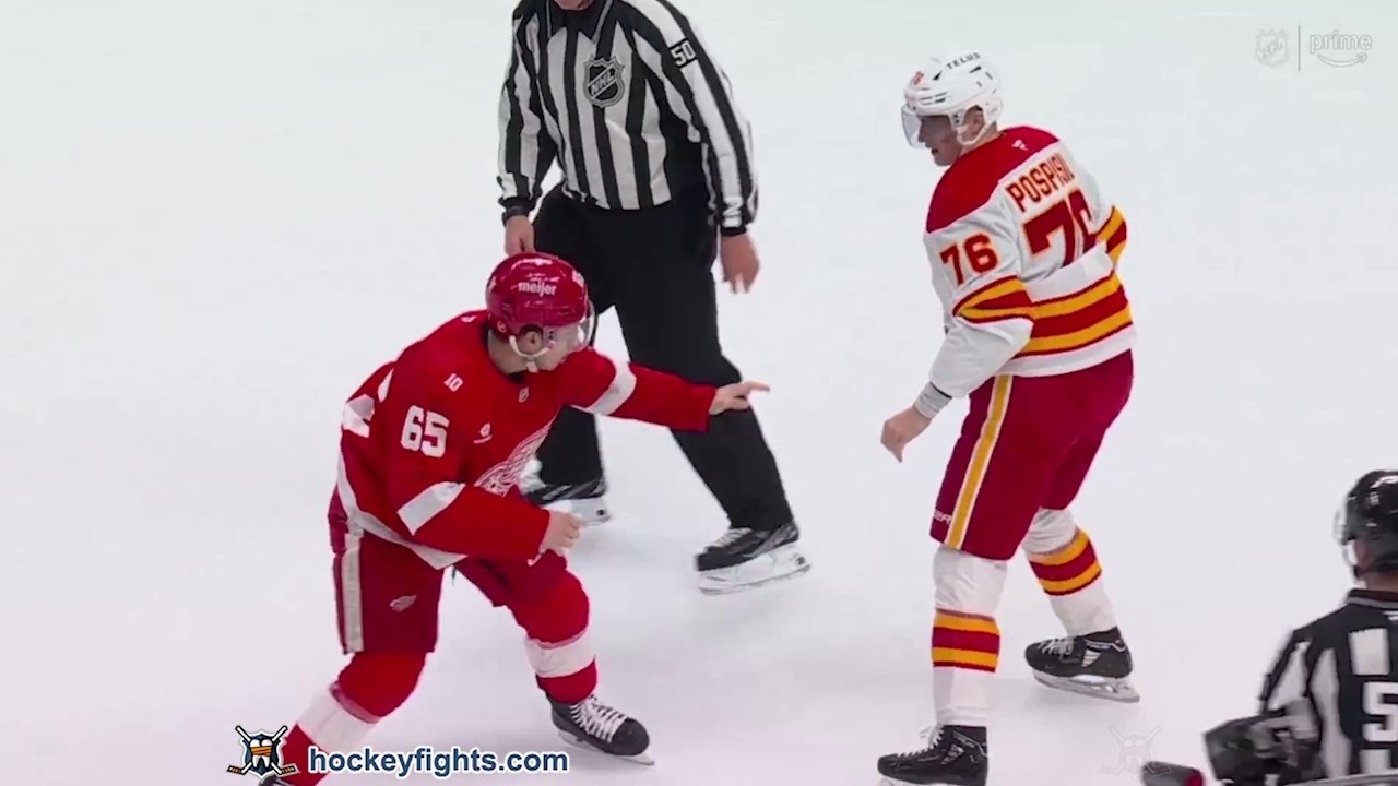 Dominik Shine vs Martin Pospisil | Red Wings vs Flames | Mar 16, 2026
