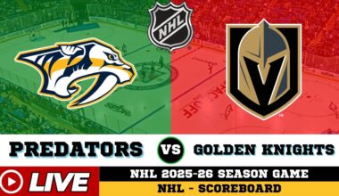 🔴LIVE : Vegas Golden Knights Vs Nashville Predators | NHL 2026 | NHL Live SCOREBOARD