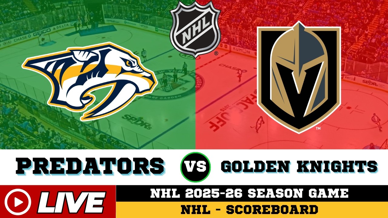 🔴LIVE : Vegas Golden Knights Vs Nashville Predators | NHL 2026 | NHL Live SCOREBOARD