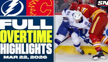 Tampa Bay Lightning at Calgary Flames | FULL Overtime Highlights - March 22, 2026