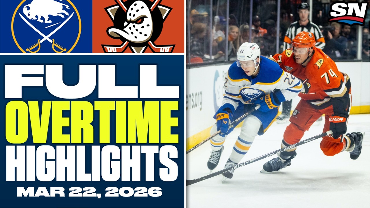 Buffalo Sabres at Anaheim Ducks | FULL Overtime Highlights - March 22, 2026