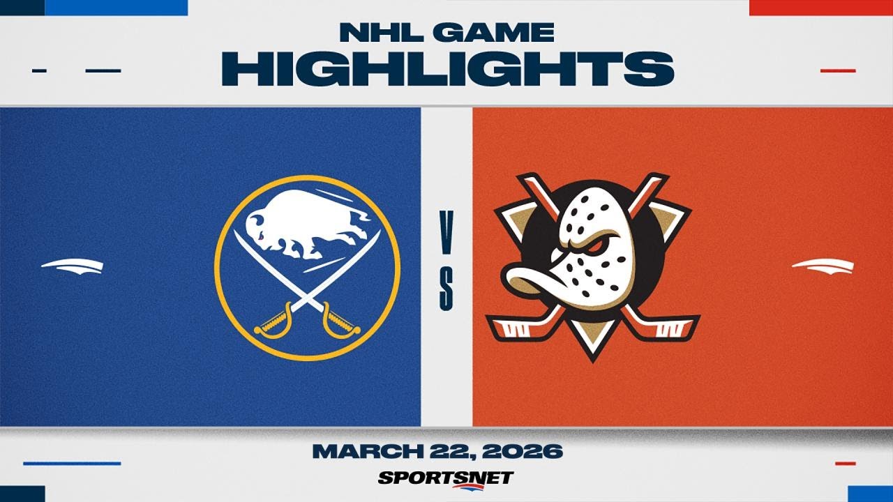NHL Highlights | Sabres vs. Ducks - March 22, 2026