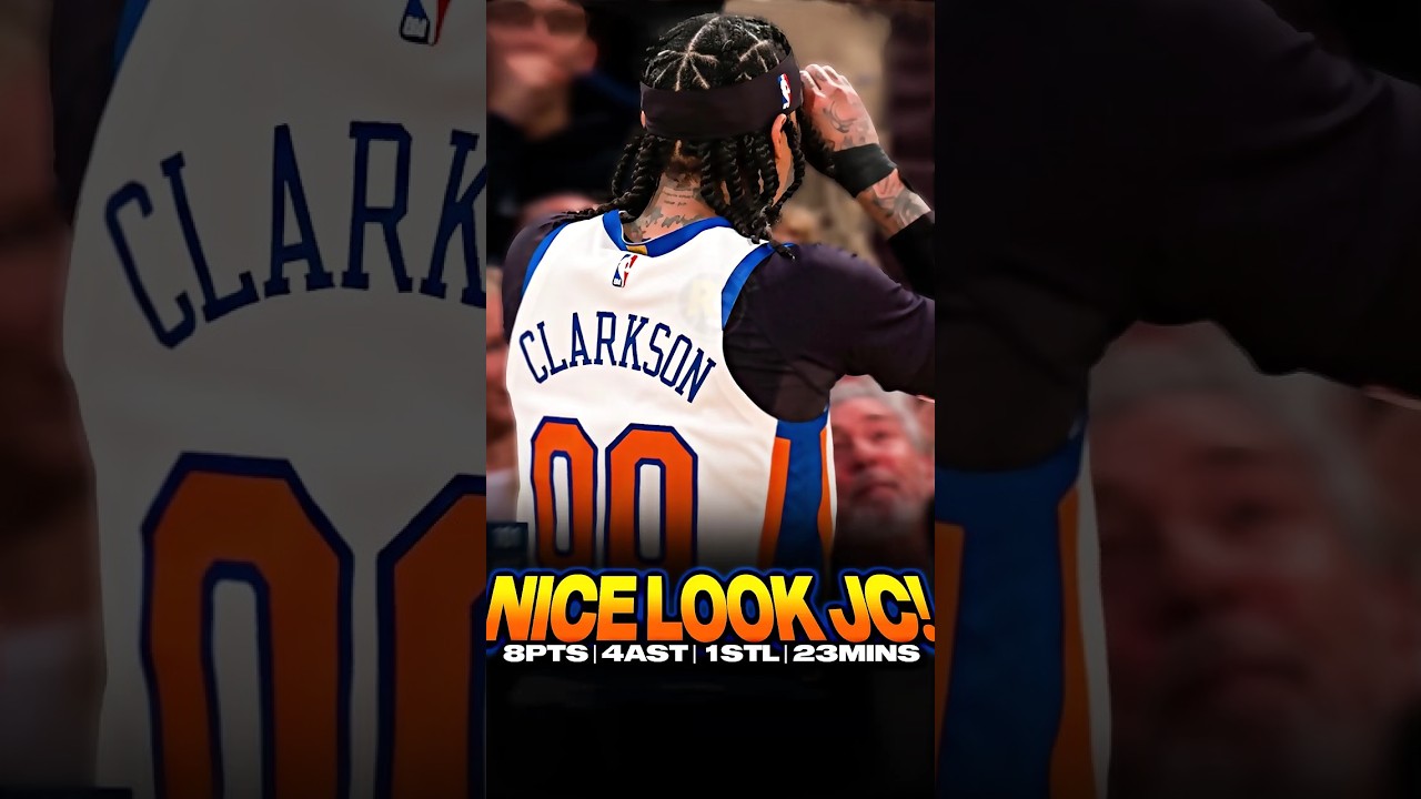 KNICKS WIN‼️ BUT JORDAN CLARKSON🇵🇭 DID THIS 👀🔥 #shortsbasketball #jordanclarkson #newyorkknicks #nba
