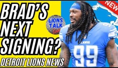 DETROIT LIONS NEWS- BRAD'S NEXT SIGNING?