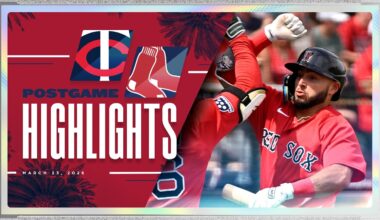 RED SOX HIGHLIGHTS: Red Sox vs Twins - Wilyer Abreu Hits First Spring Training Homer