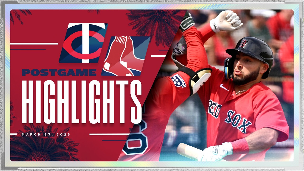 RED SOX HIGHLIGHTS: Red Sox vs Twins - Wilyer Abreu Hits First Spring Training Homer