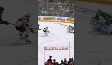 Double the Hughes, double the trouble. #shorts #njdevils #devilsvsstars #hockey #nhl #jackhughes