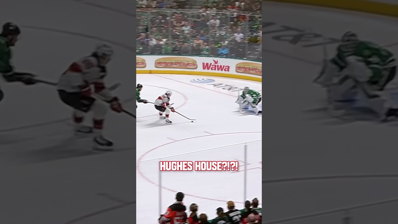Double the Hughes, double the trouble. #shorts #njdevils #devilsvsstars #hockey #nhl #jackhughes