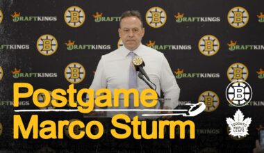 Marco Sturm talks after B’s fall 4-2 vs. TOR