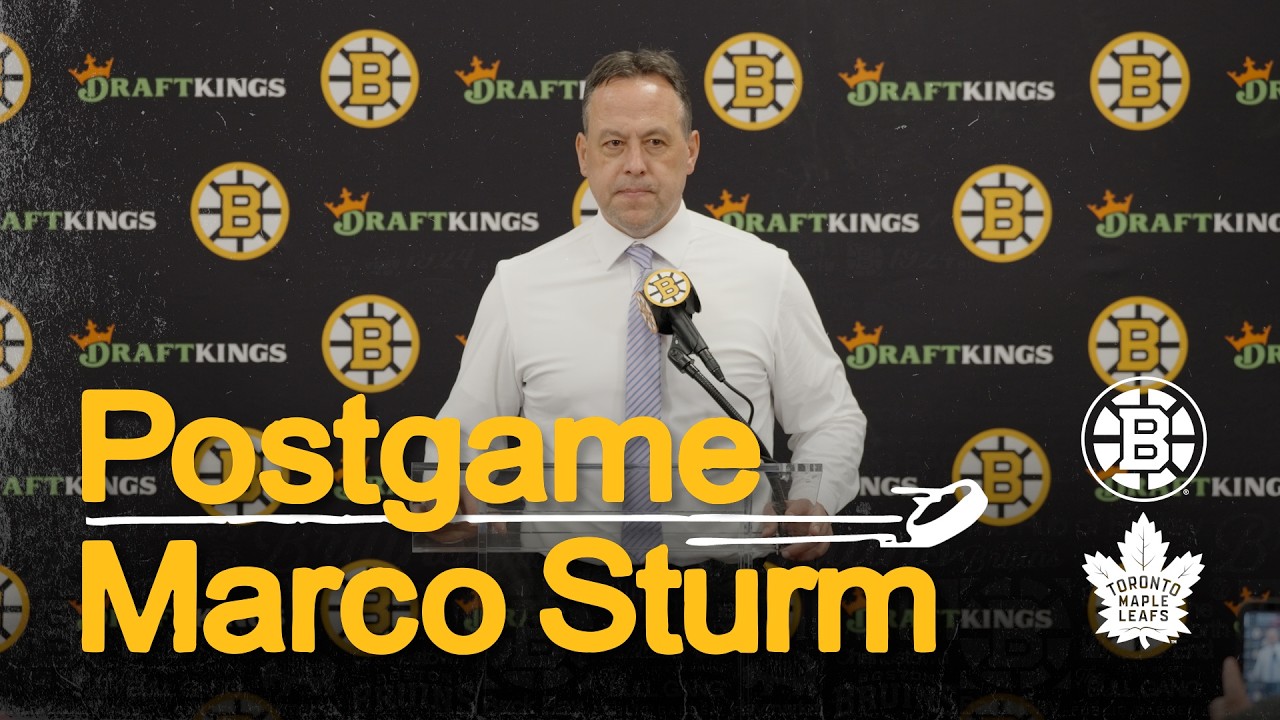 Marco Sturm talks after B’s fall 4-2 vs. TOR