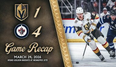 HIGHLIGHTS | Winnipeg Jets 4, Vegas Golden Knights 1 | March 24, 2026