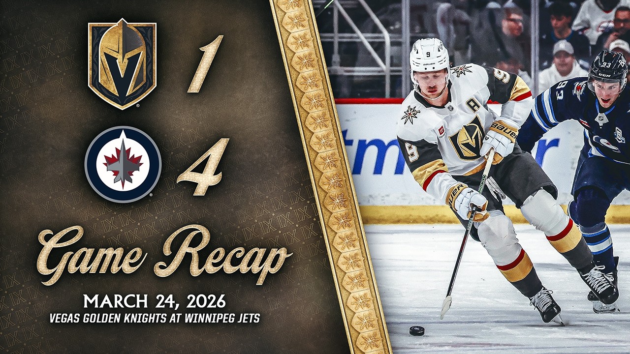 HIGHLIGHTS | Winnipeg Jets 4, Vegas Golden Knights 1 | March 24, 2026