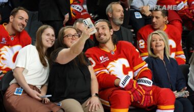We mic'd up Lomberg on Flames team photo day at the 'Dome