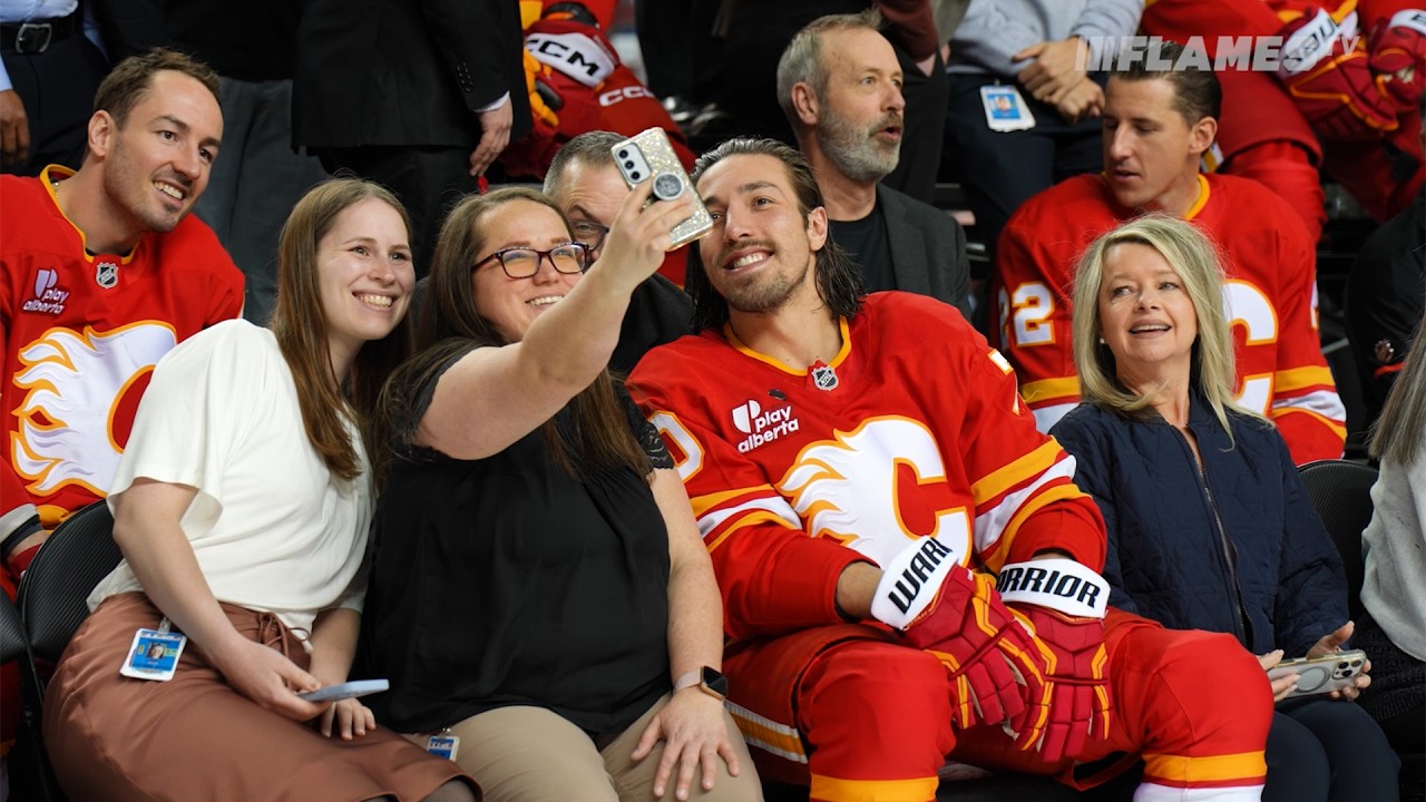 We mic'd up Lomberg on Flames team photo day at the 'Dome