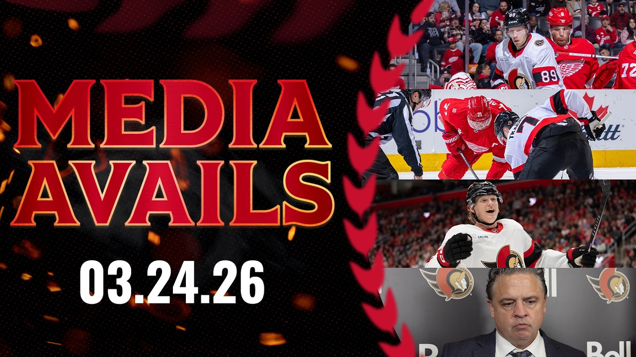 Brady Tkachuk, Carter Yakemchuk, Lars Eller, Travis Green Postgame Media vs DET