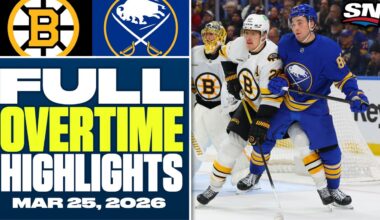 Boston Bruins at Buffalo Sabres | FULL Overtime Highlights - March 25, 2026