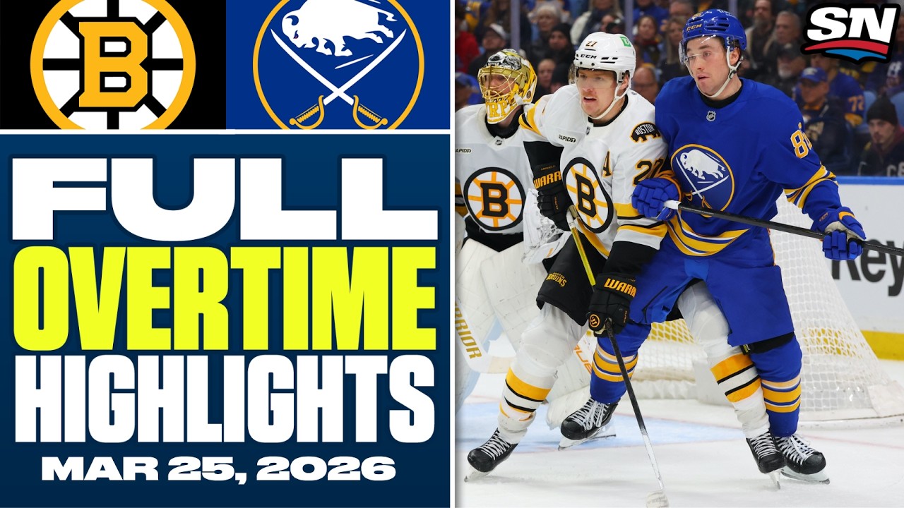 Boston Bruins at Buffalo Sabres | FULL Overtime Highlights - March 25, 2026