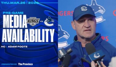 Adam Foote Pre-Game Media | Canucks vs. Kings (Mar 26, 2026)