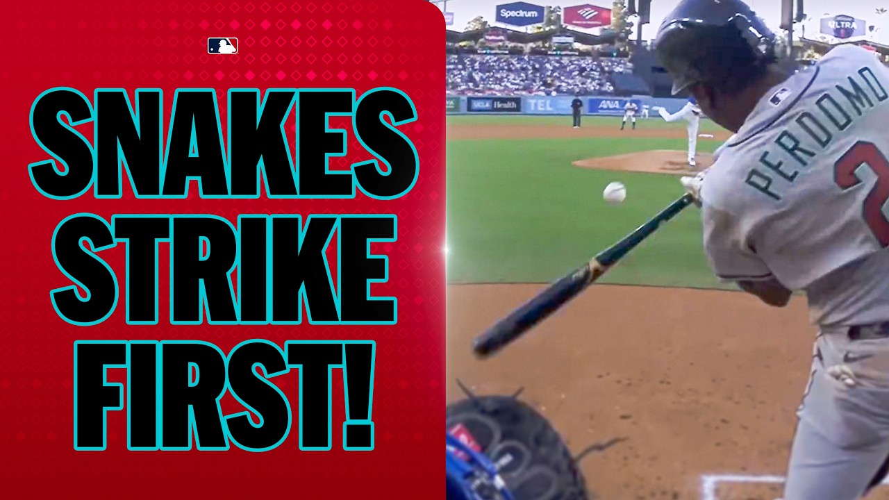 Geraldo Perdomo strikes first for the Diamondbacks in an Opening Day matchup vs. the Dodgers!