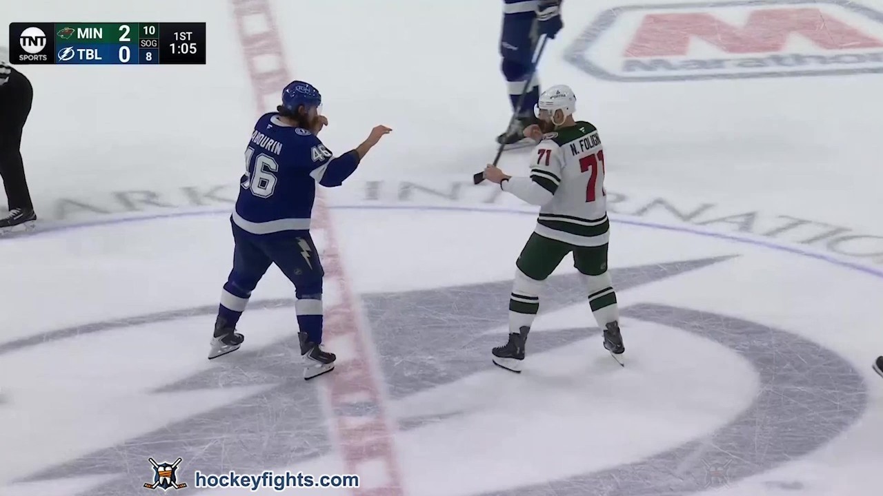 Nick Foligno vs Scott Sabourin | Mar 24, 2026 | Minnesota Wild vs Tampa Bay Lightning