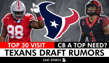 Texans Top 30 Draft Visit Tipping Nick Caserio’s Hand + Surprising Texans Draft Need Via ESPN