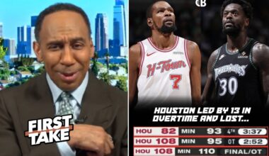 FIRST TAKE | Kevin Durant CHOKED - Stephen A. on Rockets blow 13-point in stunning loss to T-Wolves