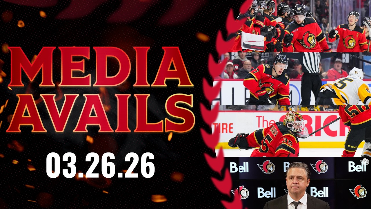 Linus Ullmark, Drake Batherson, Brady Tkachuk, Travis Green Postgame Media vs PIT