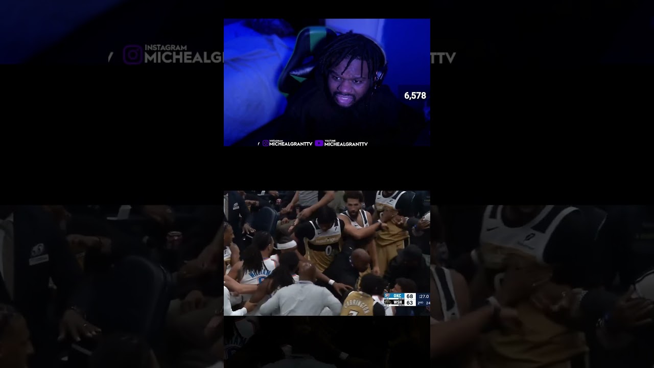 Lakers Fan Reacts To 4 EJECTED for FIGHT between OKC Thunder and Washington Wizards  #shorts