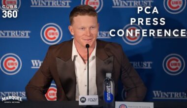 Pete Crow-Armstrong Cubs press conference after contract extension signed I Marquee Sports Network