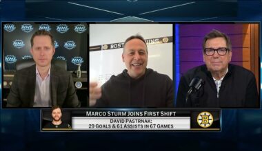 Head coach of the Boston Bruins Marco Sturm joins First Shift