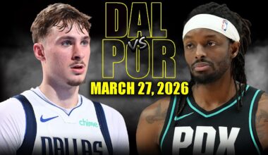 Dallas Mavericks vs Portland Trail Blazers Full Game Highlights – March 27, 2026 | NBA Season