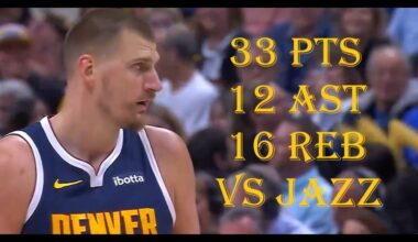 Nikola Jokic 33 Pts 16 Reb 12 Ast Utah Jazz vs Denver Nuggets HIGHLIGHTS