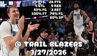 Flagg and Bagley Couldn’t Be Stopped | Dallas Mavericks Team Highlights vs Trail Blazers (3/27/2026)